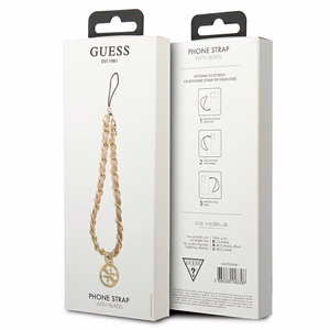 GUESS ремешок для телефона GUSTSAS4P (Chain Metal 4G Charm) розовый