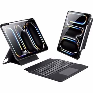 DUX DUCIS planšetdatora apvalks DK salokāms ar bezvadu tastatūru skirtas iPad Pro 13 (2024) - melns (m)