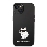 Karl Lagerfeld silikona Choupette viedtālruņa apvalks iPhone 14 Plus - melns