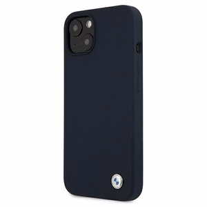 BMW Silicone Signature viedtālruņa apvalks iPhone 13 mini - tumši zils