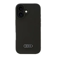 Audi Silikona viedtālruņa apvalks iPhone 16 6.1" melns/melns cietais apvalks AU-LSRIP16-Q3/D1-BK