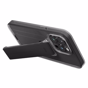 Uniq viedtālruņa apvalks Heldro Mount ar statīvu iPhone 15 Pro 6.1" dūmakains