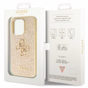 Guess GUHCP14LHG4SGD viedtālruņa apvalks iPhone 14 Pro – zeltains Spīdīgs Script Big 4G