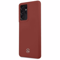 Mercedes Silikona Line apvalks Samsung Galaxy S21 Ultra sarkans