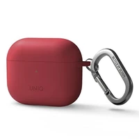 Uniq Nexo apvalks AirPods 3 + silikona ausu āķi - sarkans