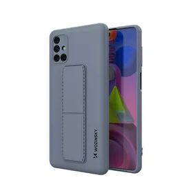 Wozinsky Kickstand Case silikona apvalks ar statīvu Samsung Galaxy M51 zils