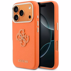 Guess FW Resin logo korpuss iPhone 17 Pro - oranžs