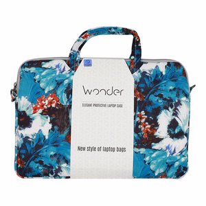 Wonder Portfelis datoram 15-16 collu balts ziedu raksts