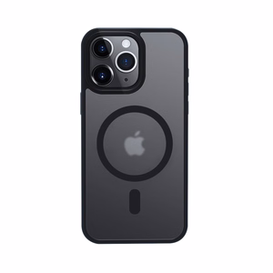 Crong Hybrid Frost MAG Cover vāciņš ierīcei iPhone 15 Pro Max, saderīgs ar MagSafe, melns