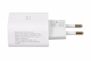 Sienas lādētājs iBOX C-37 GaN PD20W, balts