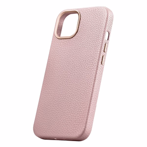 iCarer Litchi Premium ādas viedtālruņa apvalks iPhone 14 Plus Magnētiskais ādas apvalks ar MagSafe Rozā (WMI14220711-PK)