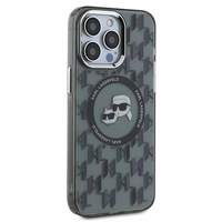 Karl Lagerfeld IML Monogram Karl & Choupette Head MagSafe apvalks iPhone 15 Pro Max - melns