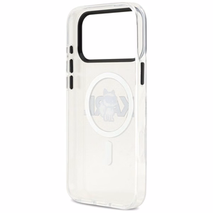Karl Lagerfeld IML Choupette Sketch Logo magnētiskais viedtālruņa apvalks iPhone 17 Pro - caurspīdīgs