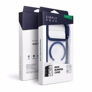 ROAR case MAG BUMPER compatible with MagSafe for IPHONE 15 Pro Max navy blue