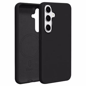 Etteri Silikona Mag maciņš for Samsung Galaxy S25 Plus melns