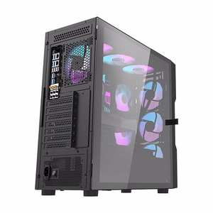 Darkflash DK431 Mesh datora korpuss (melns) + 4 ARGB ventilatori