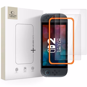 Tech-Protect Easy Set+ 2 gabalu rūdītā stikla komplekts Nintendo Switch 2 - caurspīdīgs