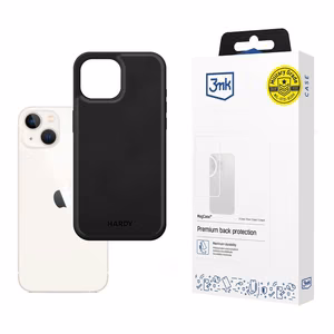 3mk Hardy Apple Silky Leather Magnētiskais viedtālruņa apvalks Apple iPhone 13 - melns