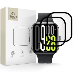 Tech-Protect Aizsargstikls Flex+ Hybrid Glass 2 gab. paredzēts Xiaomi Redmi Watch 5 - melns