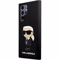 Karl Lagerfeld Silikona Ikonik viedtālruņa apvalks Samsung Galaxy S24 Ultra - melns