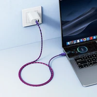 Kabelis USB C uz USB C Hoco 3A 60W 1 m X116 gradienta violeta