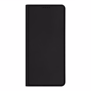 Dux Ducis Skin Pro viedtālruņa apvalks Realme 10 Pro+ ar atveramu vāciņu, maku ar kartēm un statīvu - melns