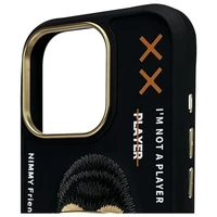 Nimmy Cool&Cute 2.0 Pērtiķa viedtālruņa apvalks iPhone 16 Pro - melns