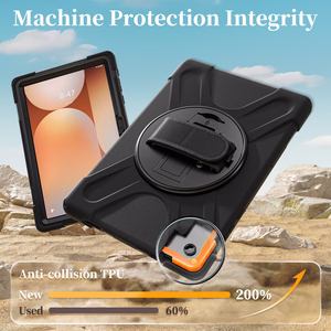 JM Rugged Case Grip for Samsung Galaxy Tab A11+ with a strap Black