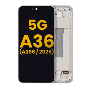 LCD ekrāns Samsung A366 A36 5G ar rāmi, Lime (OEM)