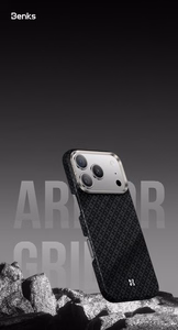 Чехол Benks Magnetic Armor Air Grid Kevlar металлическая рамка 600D (B070) для iPhone 17 Pro Max чёрный