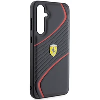 Ferrari Twist Metal Logo viedtālruņa apvalks Samsung Galaxy S23 FE - melns