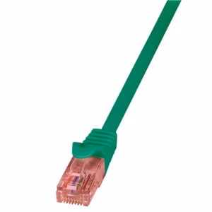 LogiLink PrimeLine CQ2015U – Cat 6 U/UTP RJ45 tīkla kabelis, 0.25 m, zaļš