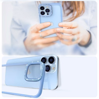 Kingxbar Sparkle Series viedtālruņa apvalks iPhone 13 Pro ar kristāliem aizmugures vāks zilas krāsas