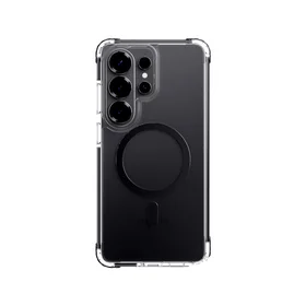 Rock Crystal Clear Magnetic Series Case for Samsung Galaxy S26 Plus transparent-black