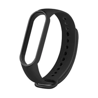 Silikona siksna XIAOMI Mi Band 5 / 6 / 7 melna (01)