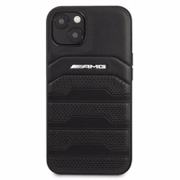 AMG ādas iespiestu līniju apvalks iPhone 13 mini - melns