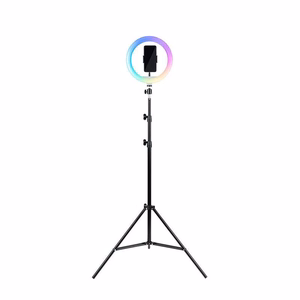 Havit ST7026 – statīvs ar RGB riņķa lampu, melns