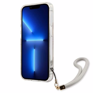 Guess GUHCP13SHFLSD iPhone 13 mini 5.4" золотой/золотой жёсткий чехол Flower Strap