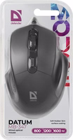 Defender DATUM MB-347 Optical Mouse melns 1600dpi 4P