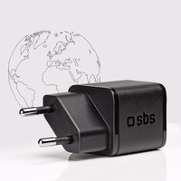 SBS TETRGAN1C20K 20W GaN USB-C sienas lādētājs ar Power Delivery - melns