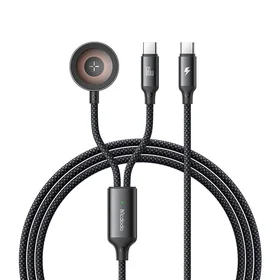 Mcdodo CA-2200 2 vienā USB-C kabelis + Apple Watch lādētājs, 60W, 1.2m
