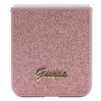 Guess Glitter Script viedtālruņa apvalks Samsung Galaxy Z Flip 5 - rozā