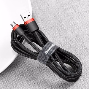 Baseus Cafule Micro USB kabelis 2A, 3 m, melns/sarkans