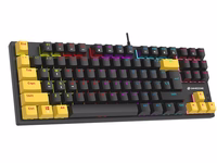 Tracer HORNET 87 keyboard Mouse included Gaming USB QWERTY English melns, dzeltens