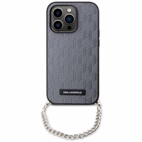 Karl Lagerfeld KLHCP14XSACKLHPG iPhone 14 Pro Max 6.7" sudraba/sudraba hardcase Saffiano Monogram Chain