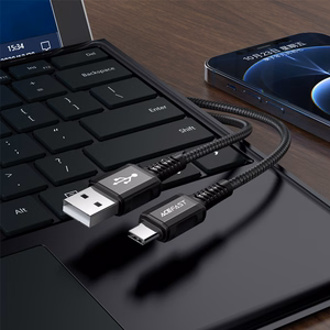 Acefast USB cable - USB Type C 1.2m, 3A black (C1-04 black)