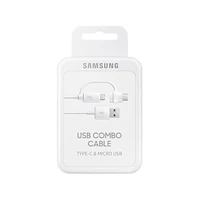 Samsung Combo EP-DG930DWEGWW kabelis USB-A / micro USB - USB-C 1.5m - balts