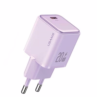 USAMS Tīkla lādētājs 1xUSB-C PD20W (tikai galviņa) PD3.0 Fast Charging violets X-ron Series CC183TC03 (US-CC183)