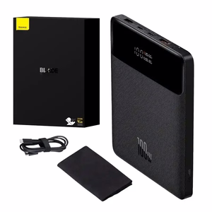 Портативный аккумулятор Baseus Blade 20000mAh 2xUSB, 2xUSB-C + кабель USB-C 100W (черный)