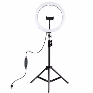 LED Ring Lamp 30 cm Ar Desktop Tripod Mount Up To 1.1m, Phone Clamp, USB